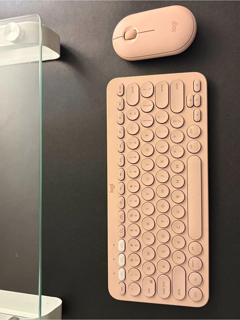 Logitech Wireless Keyboard and Mouse Combo in Dusty Rose Pink Color